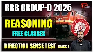 RRB Group D Reasoning Classes 2025 | Direction Sense Test  | Class - 1 | RRB Group D | Tone Academy
