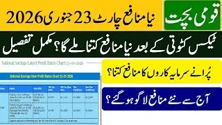 National Savings Pakistan New Profit Rates Chart 23 01 2026 , قومی بچت نئے منافع چارٹ آ گیا