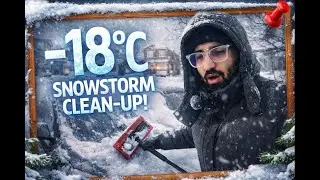 Cleaning My Car in a -18°C Snowstorm ❄️ | Real Canada Winter Morning