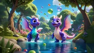 Five Tiny Dragons Breathe Bubble Fire | Fantasy Song for Kids | Nursery Rhymes and Toddler Learning
