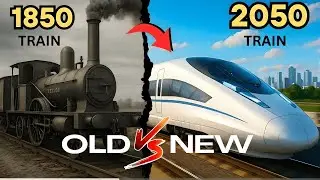 Train Evolution(1850-2050)-From SteamPower to Hyperloop (4k)