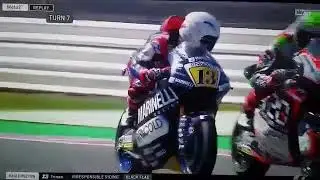 Fenati - Manzi bandiera nera Moto2 black flag 2018