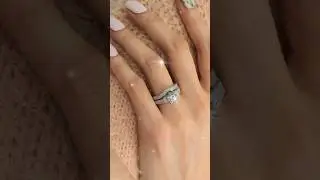 Stunning Custom Moissanite Ring Set | Customer Review by Shannon C. | Double Accent Jewelry