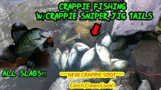 Crappie Fishing w/ Crappie Sniper Jig Tails Crappie Town USA Baby