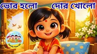 ভোর হলো দোর খোল | খুকুমণি ওঠ রে | মজার বাংলা ছড়া | 3D Kids Cartoon | Family Time BD