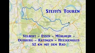 Velbert - Essen - Mühlheim - Duisburg - Ratingen - Heiligenhaus: 52 km mit dem Rad