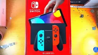 Распаковка неоново-красной/синей OLED-дисплея Nintendo Switch!