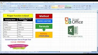 Fixing Improper Capitalization in Excel | Proper Function