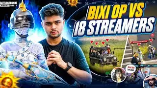 BIXI OP vs (18+ CONQUEROR STREAMERS 🔥 Bixi Op vs Pro Youtubers 1v4 Fastest Clutches BGMi 😱