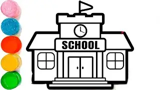 How To Draw a School 🏫 Drawing | School Drawing For Kids | Easy School Drawing Step by Step | School