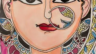 Madhubani painting tutorials #madhubaniclasses #paintingclasses #kaviartstudio 