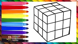 Disegna E Colora Un Cubo Di Rubik 🟥🟧🟨🟩🟦 Disegni Per Bambini
