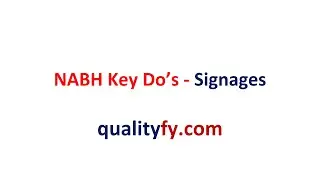 Signage requirements for NABH Accreditation