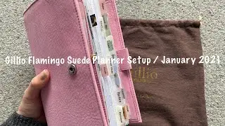 Gillio Flamingo Suede Planner Setup /January 2021 // Pink Planner Girl