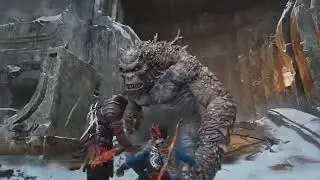 Kratos uses fire and ice combination to unleash primordial power @ghostofsparta1111