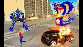 US Police Cobra Transform Robot Part-2 | Amazing City Rescue Cobra Transform Robot Android GamePlay