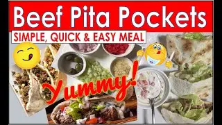 Beef Pita Pockets - Quick and Easy Meal | Greek Beef Pita Pockets