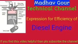 Expression for Efficiency of Diesel Engine