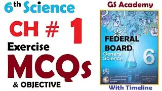 Exercise MCQs & True False, Unit 1, Cellular Organization, Class 6 Science, GS Academy Federal Board