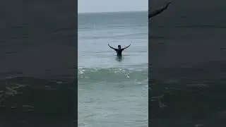 Varkala beach swimming #swimming