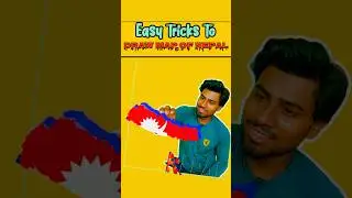 Easy tricks to draw Map of Nepal 🇳🇵 l day 81 l #youtubeshorts #trending #tricks #drawing