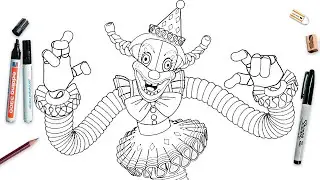 How To Draw Jackie Easy Step By Step | FNAF Secret Of Mimic | Five Nights at Freddy's Drawing
