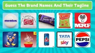Guess the Brand Names & Taglines Challenge | Can You Identify Them All? #quiz #funquiz