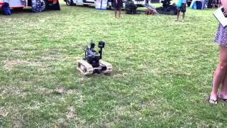 Bomb defusing robot at the Police Recruitment Fair, Fairfield High School