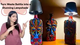 Beautiful Bottle Table Lamp 💡✨ | Easy DIY Bottle Art | Reuse Old Bottle