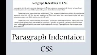 Paragraph indentaion in CSS | HTMl | CSS | #SmartCode