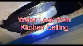 PT #1 Water Leak on Kitchen Ceiling with Yellow Stain - Found the Source of Leak