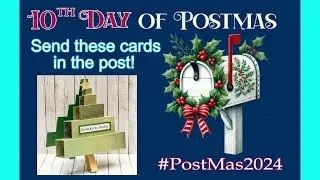SUPER EASY Dimensional Christmas Tree Card WITH NO CUTTING DIES #Postmas2024