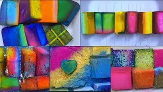 Dusty Dyed Gym Chalk Blocks ASMR Relaxing Video💆💆 Triangle Asmr