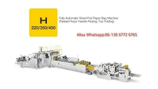 Paper Luxury Shopping Sheet Feed paper Bag Making Machine