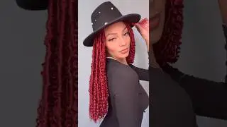 DIY WIG HAT TUTORIAL | HOLIDAY HAIR JANET COLLECTION BOHO CHICK MAVERICK LOCS BURGANDY | ESHA GIRL
