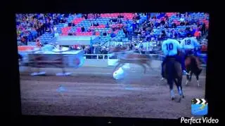 Rick Fraser chuckwagon crash at Calgary Stampede