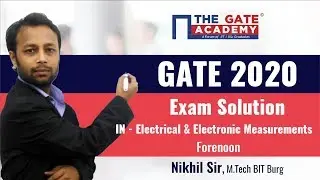 GATE 2020 Answer Key with Solutions for IN Paper &ndash; Electrical and Electronic Measurements