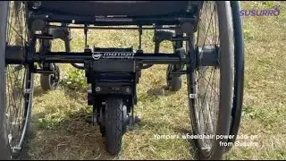 Trialling the Yomper+ power assist with Skeed Wheels at Better Mobility | Susurro supplied.