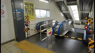 5X エスカレーター  天王台駅から取手駅へ JR常磐線 AIエスカレーター