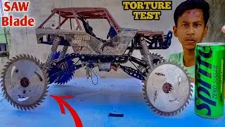 Saw Blades in Toy RC CAR Torture Test Can This Win - Toy Unbox Wala Ali