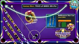 Level 999 😨 Win Percentage 89.3% 😃 Melbourne Star Cue Level Max 8 ball pool
