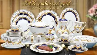 Best porcelain German shiny gold vintage royal porcelain dinnerware Factory Price - KAROSA