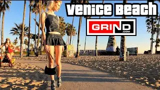 4K Venice Beach Boardwalk Observational Documentary Virtual Tour Grind 1-28-22 at 445pm