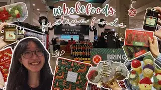 vlogmas🎄 day 20 | wholefoods festive finds  - eXpeNSivE & faNCy panettone, chocolates, cheese etc 🧀