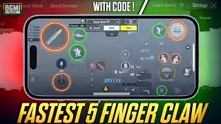 BGMI BEST 5 FINGER CONTROL | CONTROL SETTING| WITH CODE