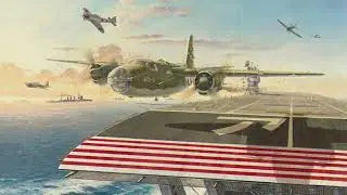 Когда этот B-26 пролетал над палубой японского авианосца, японцы не смогли произвести ни единого ...