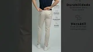 Cal&ccedil;a Chino Comfort - Bege Areia