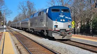 Amtk 153 making a stop in Ashland