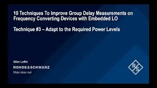 Technique #3: Adapt to the required power levels