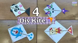CUTE DIY Unicorn 🦄 Kite Making Tutorial/ Patang /How to make kite at home | DIY Kite - Art and Craft